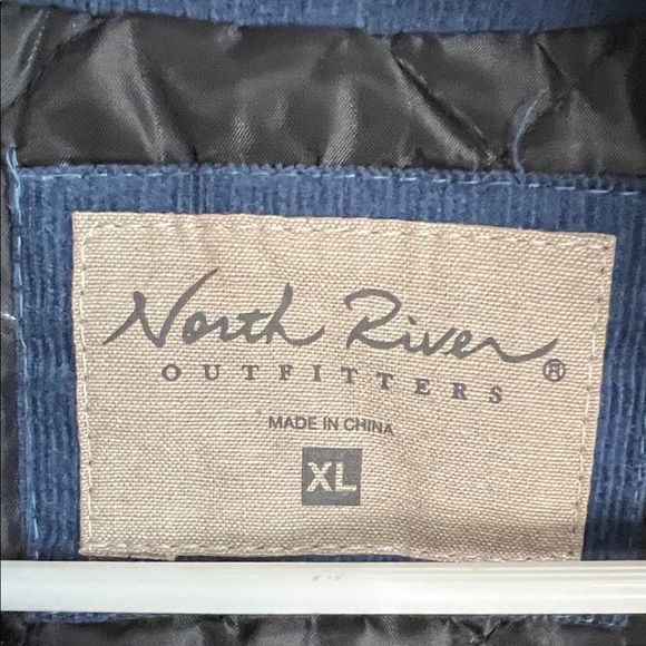 Blue Quilted Vest with Stand-Up Collar - Picture 3 of 5